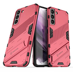 Coque en TPU anti-rayures avec béquille rose pour votre Samsung Galaxy S22 Plus 5G