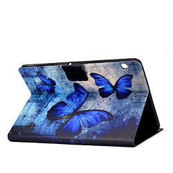 Acheter Etui en PU impression de motifs antichoc papillons bleus avec support et porte-cartes pour votre Huawei MediaPad T3 10