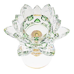 cristal lotus fleur bougeoir photophore maison feng shui décor vert pas cher