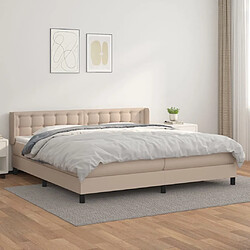 Maison Chic Lit Adulte - Lit simple Lit à sommier tapissier avec matelas moelleux - Meuble de Chambre - Cappuccino 200x200 cm -MN87874