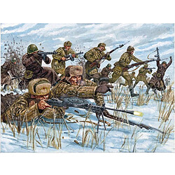 Italeri Figurines 2ème Guerre Mondiale : Infanterie Russe tenue hivernale