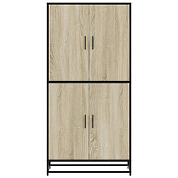 Avis vidaXL Buffet haut chêne sonoma 68x35x139 cm bois d'ingénierie