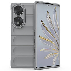 Htdmobiles Coque pour Huawei Honor 70 5G - housse etui silicone gel fine + film ecran - GRIS CLAIR