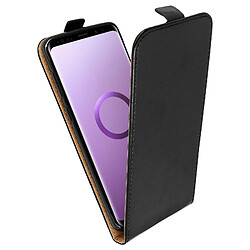 Avizar Etui Galaxy S9 Plus Housse Clapet Vertical Porte-carte Coque Silicone gel Noir