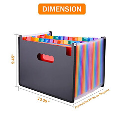 Avis Wewoo Organisateur extensible de couleur pour classeur A4fournitures de bureau / portable professionnelTaille 33x23.5cmtaille 37 poches