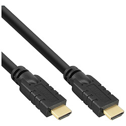 Câble haute vitesse InLine® HDMI avec Ethernet, mâle à noir doré, 7,5 m