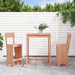 Maison Chic Table de bar et chaises d'extérieur 3 pcs,Ensemble de bar de jardin pour relax bois massif de Douglas -GKD848655