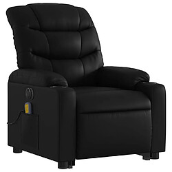 Avis vidaXL Fauteuil inclinable de massage électrique noir similicuir