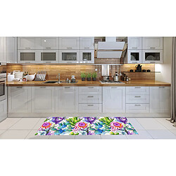 Alter Chemin de cuisine, 100% Made in Italy, Tapis résistant aux taches avec impression numérique, Tapis antidérapant et lavable, Modèle Cactus - Bonnie, cm 140x52