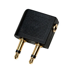 LogiLink Adaptateur audio pour avion, 2 x jack mâle 3,5 mm ()