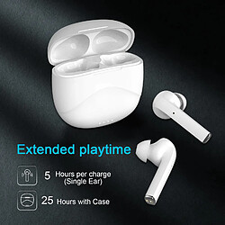 Avis Chrono Écouteurs sans fil Bluetooth 5.0, étanches IPX7, écouteurs intra-auriculaires stéréo 3D avec microphone intégré, écouteurs de sport iPhone/Samsung/Android (Blanc)