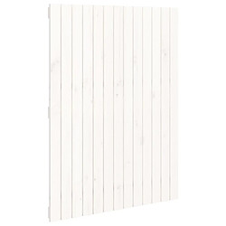 Maison Chic Tête de lit scandinave pour lit adulte,Meuble de chambre murale Blanc 82,5x3x110 cm Bois massif de pin -MN59735