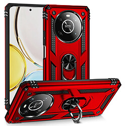 Coque en TPU anti-chocs avec béquille pour votre Honor X9 4G/5G - rouge