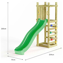 Avis Fungoo Plateforme de jeux en bois Funny Toboggan + mur d'escalade.