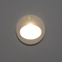 Ledkia Balise Extérieure Murale LED Encastrable 3W Ronde Coney Blanche Blanc chaud 2700K