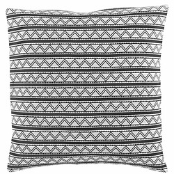 Paris Prix Coussin Déhoussable Tigma 60x60cm Noir & Blanc