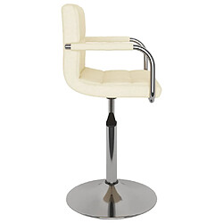 Avis vidaXL Tabouret de bar Crème Tissu