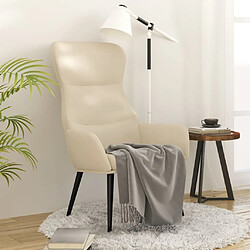 vidaXL Chaise de relaxation Crème Tissu