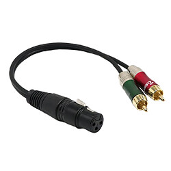 3 Broches Xlr Femelle à 2 Rca Prise Convertisseur Audio Cordon Diviseur Fil 30cm 12 "