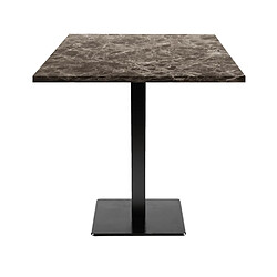 Restootab Table 70x70cm - modèle Milan marbre indra 