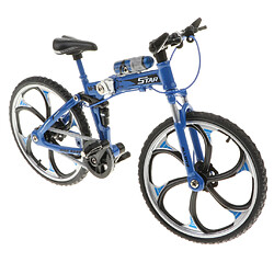 Échelle 1:10 Alliage Diecast Bike Modèle Artisanat Vélo Jouet Bleu Folable pas cher