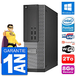 PC Dell OptiPlex 7020 SFF Intel G3220 RAM 8Go Disque Dur 2To Windows 10 Wifi - Occasion