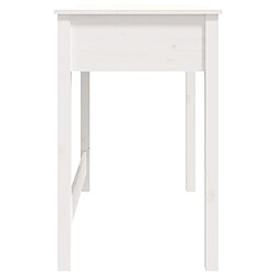 Helloshop26 Bureau table poste de travail meuble d'ordinateur informatique étude avec tiroirs 100 x 50 x 78 cm bois massif de pin blanc 02_0023464