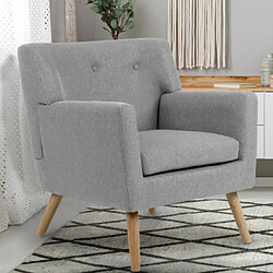 Idmarket Fauteuil LIV - Gris chiné