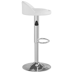 Acheter vidaXL Tabourets de bar lot de 2 blanc similicuir