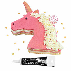 Scrapcooking Découpoir à pâtisserie inox XXL Licorne + Stylo de glaçage noir