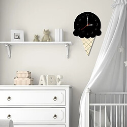 Acheter Wewoo Horloge murale décorative style crème glacée noir