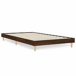 vidaXL Cadre de lit sans matelas chêne marron 90x190cm bois ingénierie