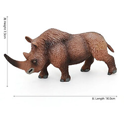 Acheter 7 Pièces Réaliste En Plastique Animaux Figure Miniature Rhinocéros Figurines Modèle D'affichage pour les Enfants L'éducation Précoce