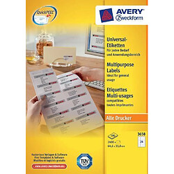 AVERY/Zweckform étiquettes, 64,6 x 33,8 mm, bord