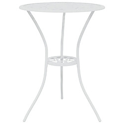 Avis Maison Chic Table de bistro et chaises d'extérieur 3 pcs,Ensemble de bistro de jardin pour relax Aluminium coulé Blanc -GKD262443