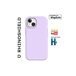 RhinoShield Coque Compatible avec [iPhone 15 Pro] SolidSuit Compatible avec Magsafe - Coque Fine avec Technologie d'absorption des Chocs et Finition Premium Mate - Violet Lilas