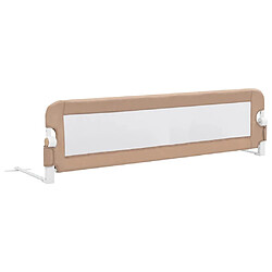 vidaXL Barrière de lit enfant Taupe 150x42 cm Polyester