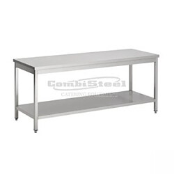 Table Inox Centrale Avec Etagère Soudée - Gamme 800 mm - Combisteel