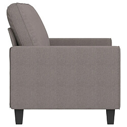 Avis vidaXL Canapé à 2 places Taupe 140 cm Tissu