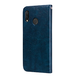 Avis Wewoo Etui à rabat horizontal en cuir de style business à texture cire pour Huawei Nova 3i & P smart Plus, avec support et fentes pour cartes et porte-monnaie (bleu)