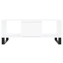 Acheter vidaXL Table basse Blanc 90x50x36,5 cm Bois d'ingénierie