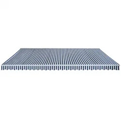 vidaXL Auvent pliable manuel 600 cm Bleu/blanc