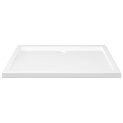 Avis vidaXL Receveur de douche rectangulaire ABS Blanc 80x110 cm