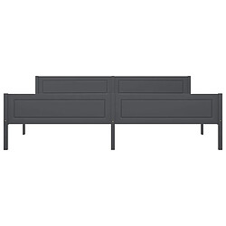 Acheter Maison Chic Lit adulte - Lit simple Cadre de lit,Structure du lit Contemporain Bois de pin massif Gris 200x200 cm -MN94214