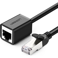 UGREEN Câble d'extension Ethernet RJ45, Cat. 6, FTP, avec fiche métallique 1m, (noir)