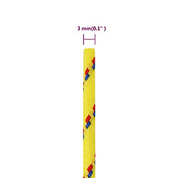 vidaXL Corde de bateau Jaune 3 mm 50 m Polypropylène pas cher