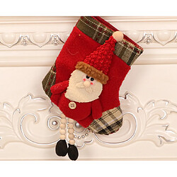 C335 2PCS Bas de Noël Peluche Noël Cadeau de Noël Pendentif Christmas Décoration Ornements de Noël