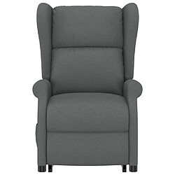 Avis vidaXL Fauteuil de massage inclinable Gris foncé Tissu