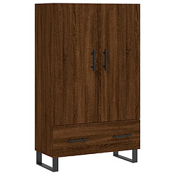 vidaXL Buffet haut chêne marron 69,5x31x115 cm bois d'ingénierie