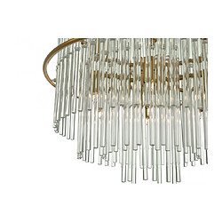 Luminaire Center Suspension Lukas Verre,or antique 13 ampoules 48cm pas cher